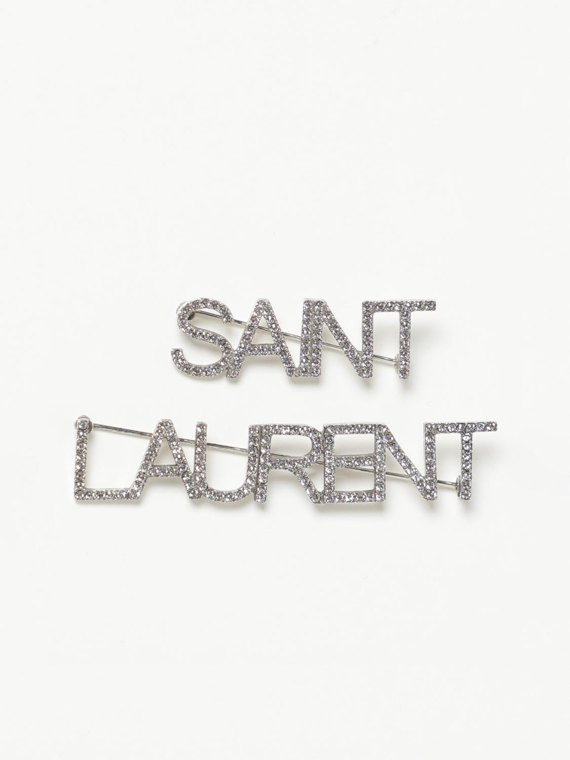 ブローチ　YSLロゴ　シルバー　レディース　アクセサリー Saint Laurent ブローチ レディース - シルバー | 586493Y1526