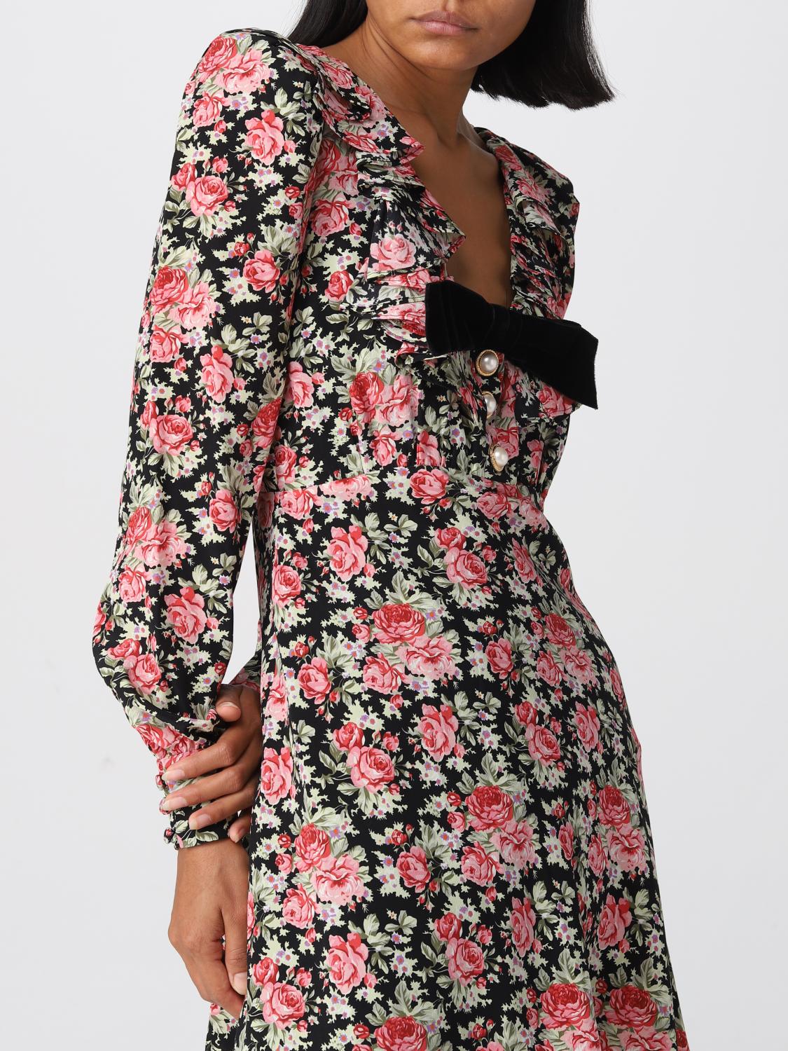 ALESSANDRA RICH KLEID: Kleid damen Alessandra Rich, Schwarz - Img 3