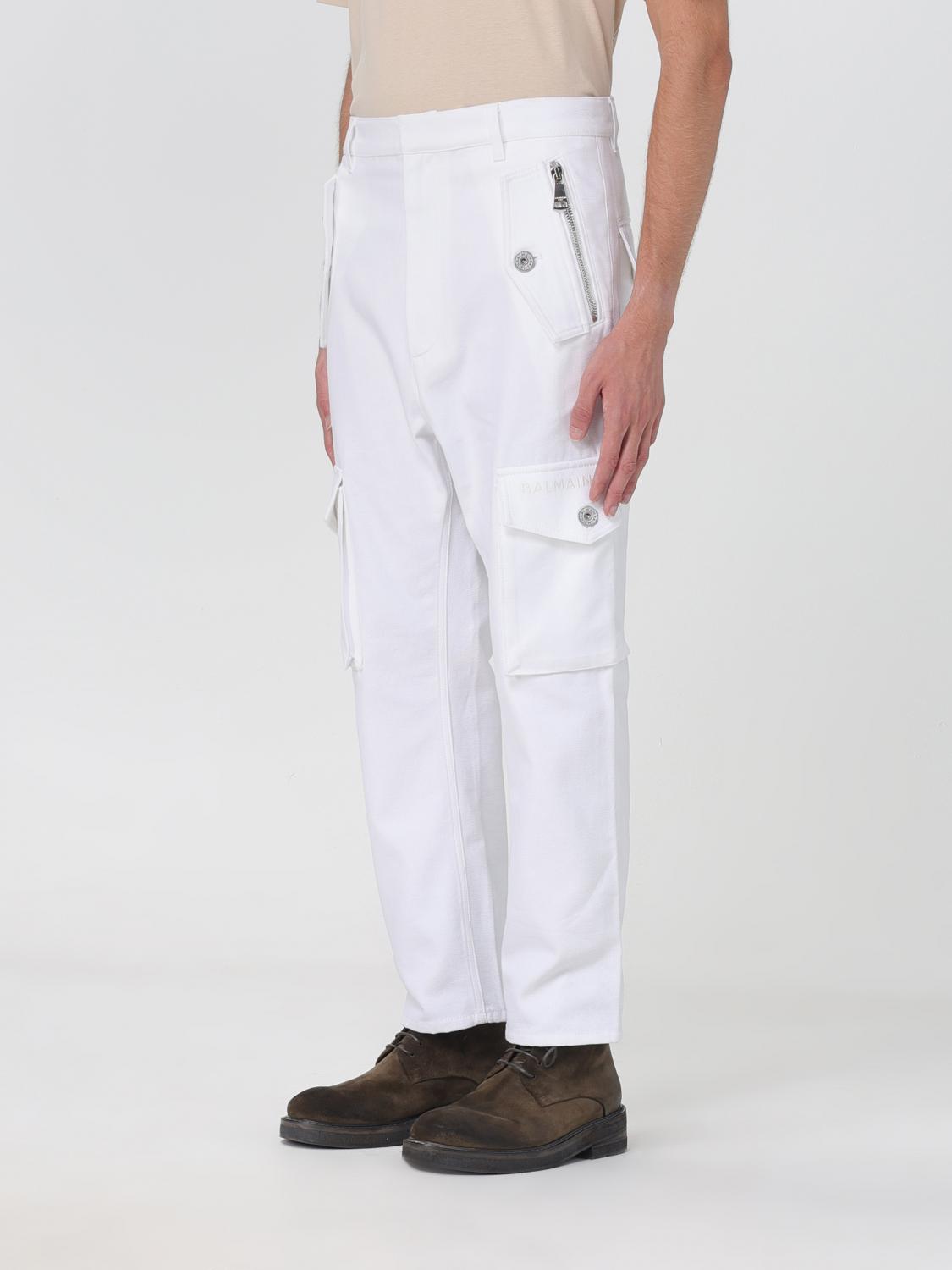 BALMAIN PANTS: Balmain pants in cotton, White - Img 4