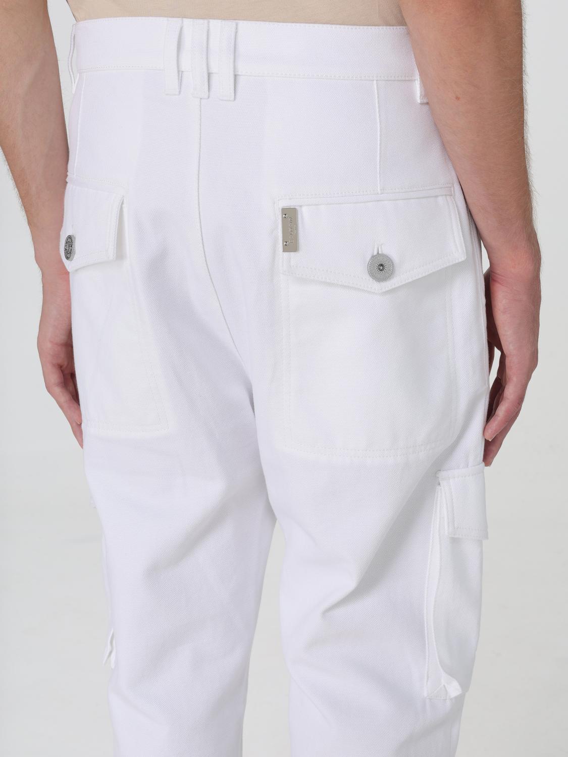 パンツ・ボトムスその他 BALMAIN Men Pants White BH1PQ006CE25 0FA Balmain Outlet: pants in cotton - White | Balmain pants