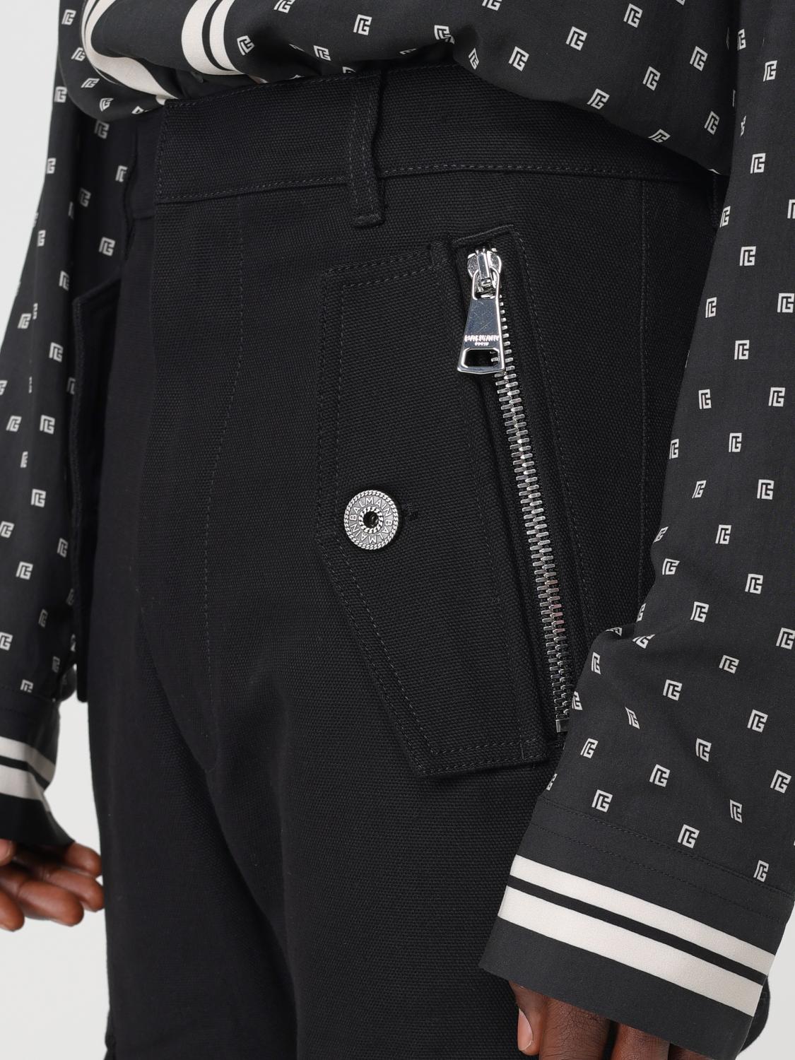 BALMAIN PANTS: Balmain pants in cotton, Black - Img 5