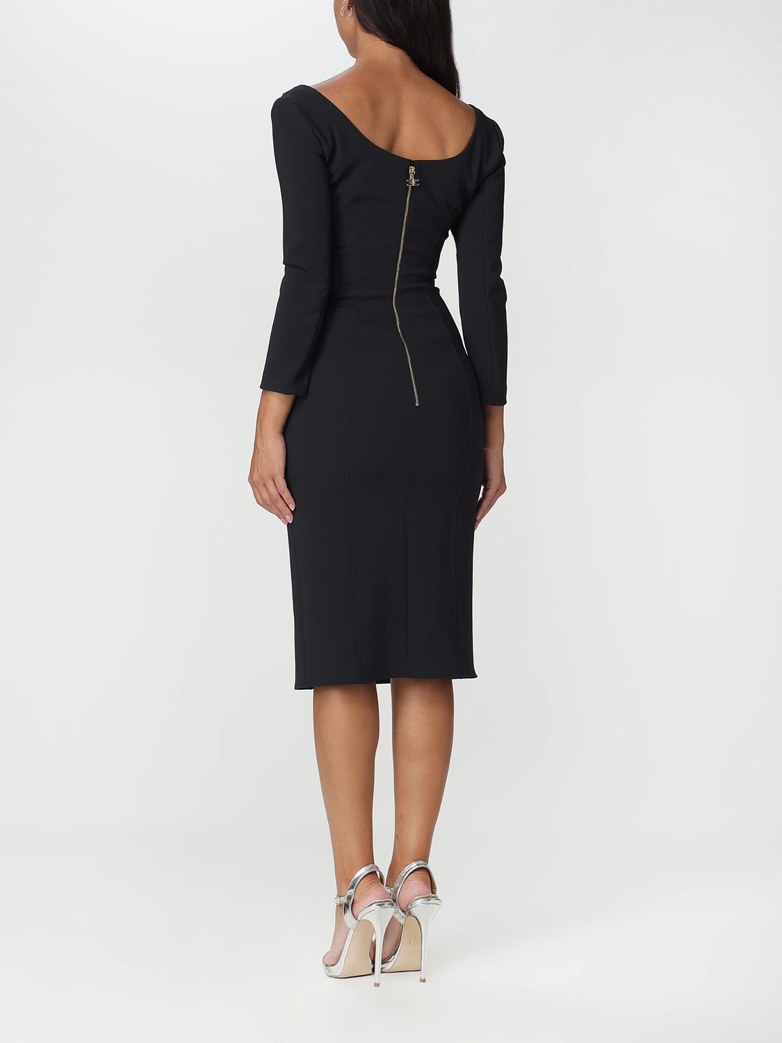 ELISABETTA FRANCHI KLEID: Kleid damen Elisabetta Franchi, Schwarz - Img 2