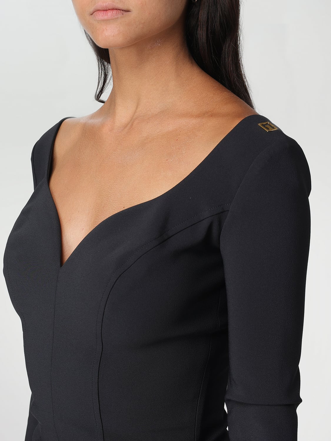 ELISABETTA FRANCHI KLEID: Kleid damen Elisabetta Franchi, Schwarz - Img 3