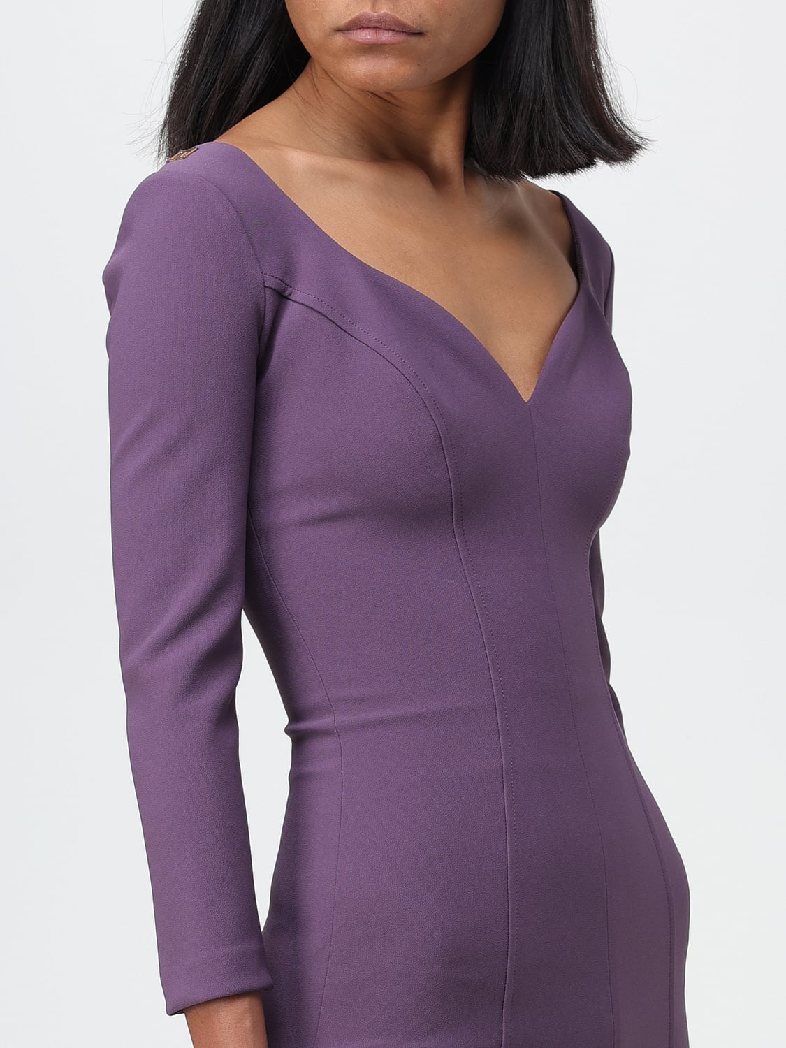 ELISABETTA FRANCHI KLEID: Kleid damen Elisabetta Franchi, Pflaume - Img 3