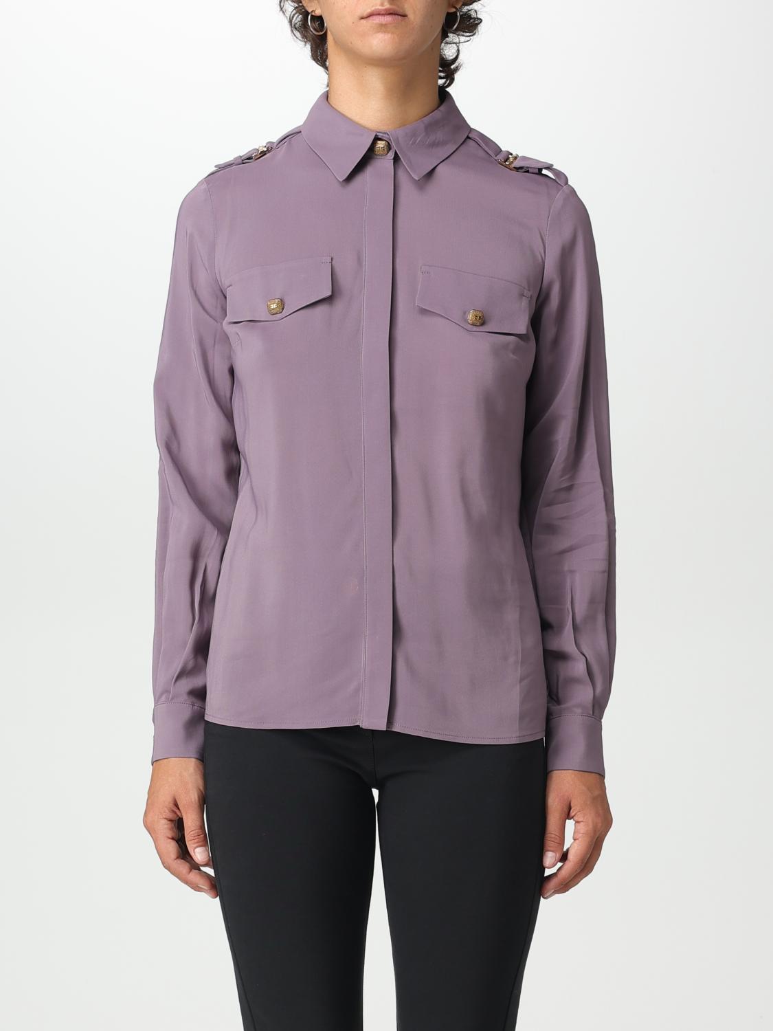 ELISABETTA FRANCHI CAMISA: Camiseta mujer Elisabetta Franchi, Violeta - Img 1