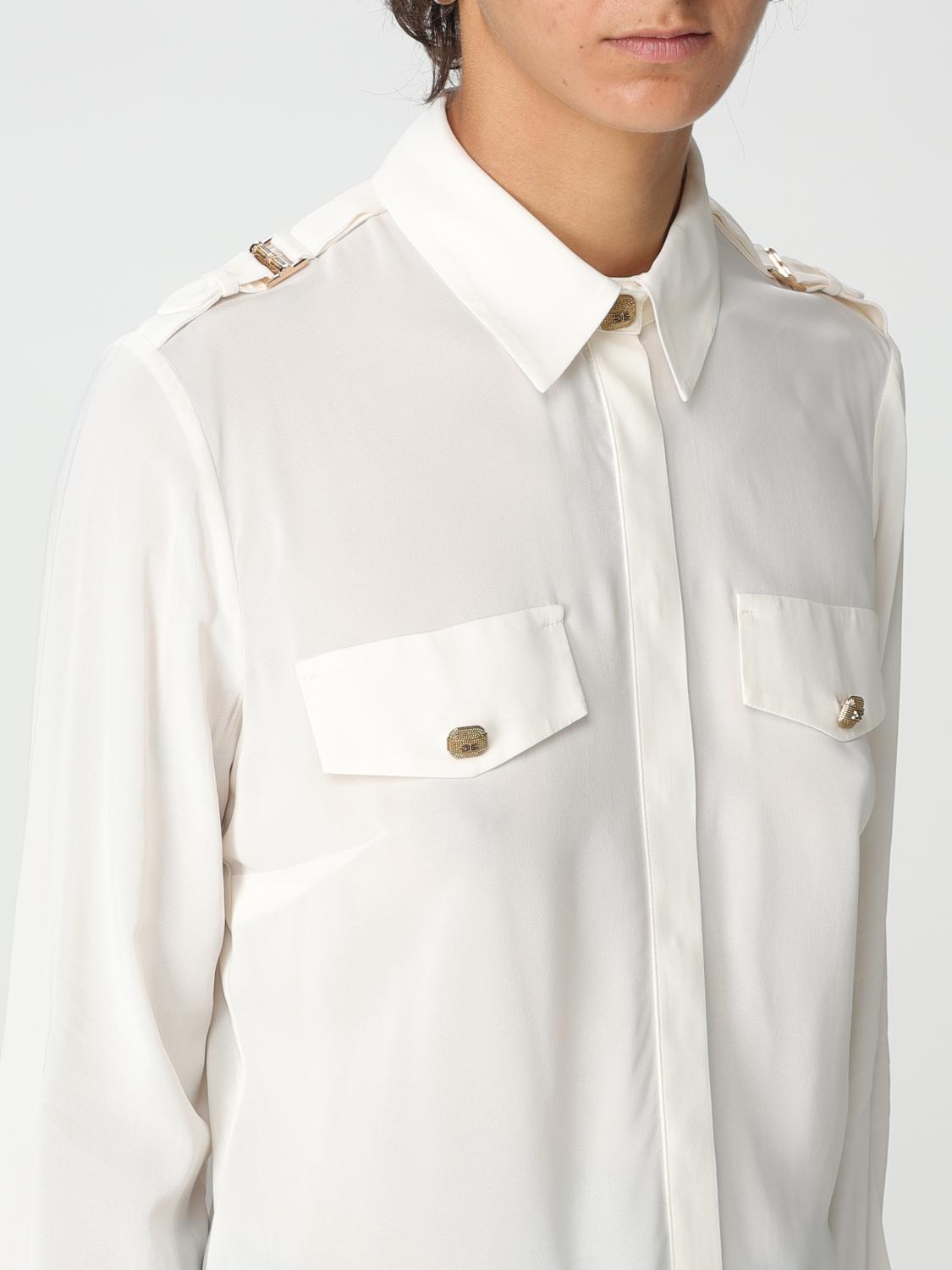 ELISABETTA FRANCHI CAMISA: Camiseta mujer Elisabetta Franchi, Mantequilla - Img 3