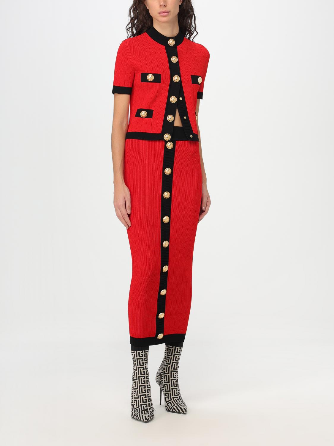 BALMAIN JUPE: Jupe femme Balmain, Rouge - Img 2