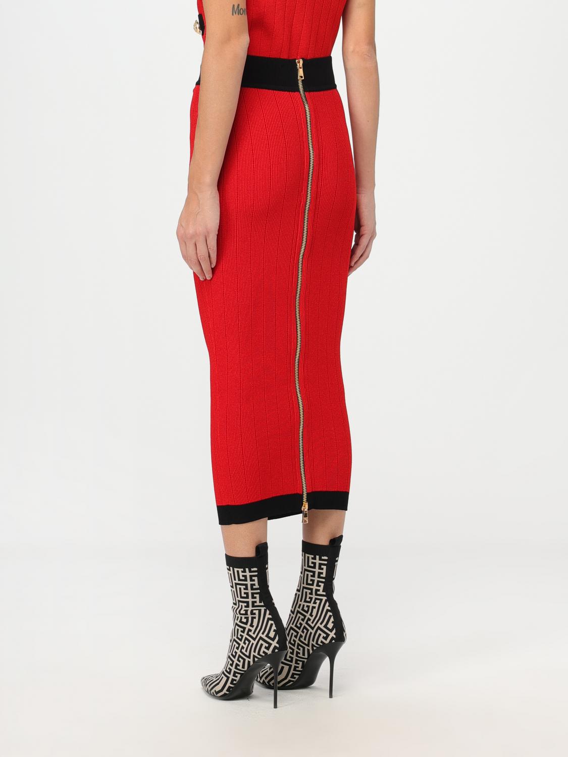 BALMAIN JUPE: Jupe femme Balmain, Rouge - Img 3