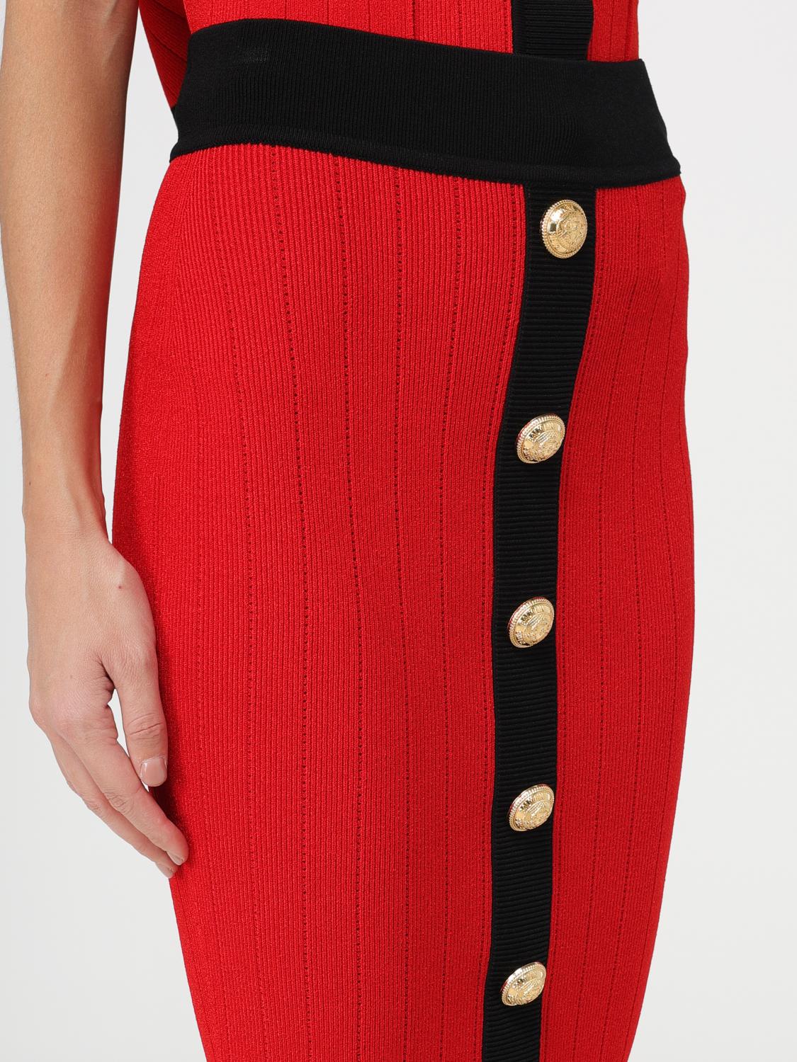 BALMAIN JUPE: Jupe femme Balmain, Rouge - Img 5