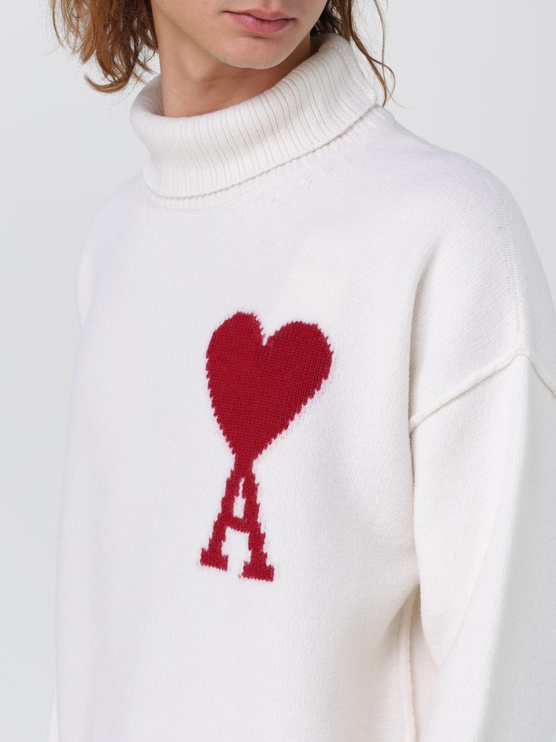 AMI PARIS: Sweater men - White | Ami Paris sweater BFUKS406018