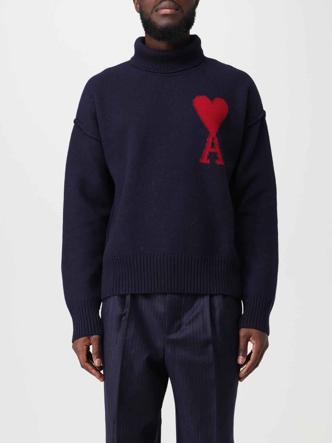AMI PARIS PULLOVER: Pullover herren Ami Paris, Blau - Img 1
