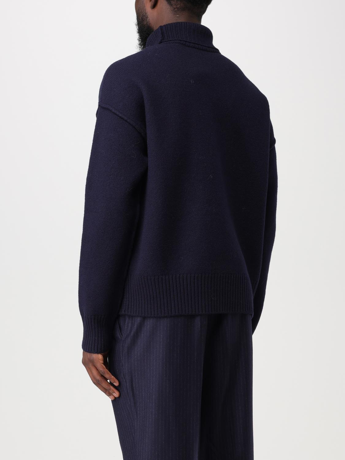 AMI PARIS PULLOVER: Pullover herren Ami Paris, Blau - Img 3