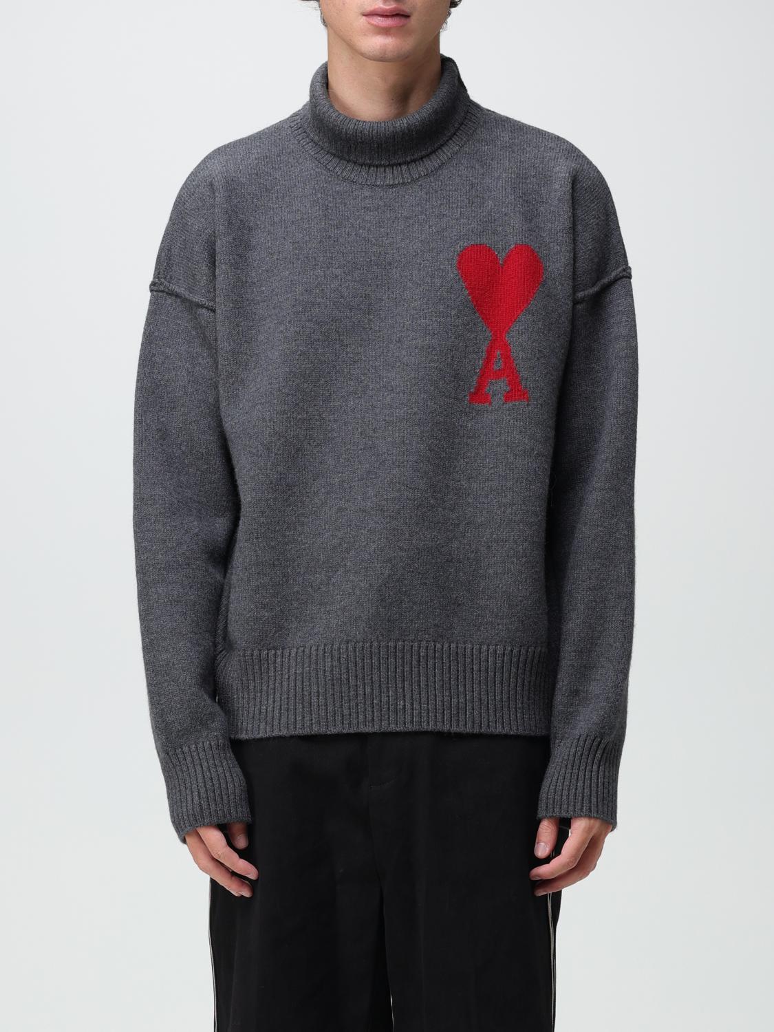AMI PARIS PULLOVER: Pullover herren Ami Paris, Grau - Img 1