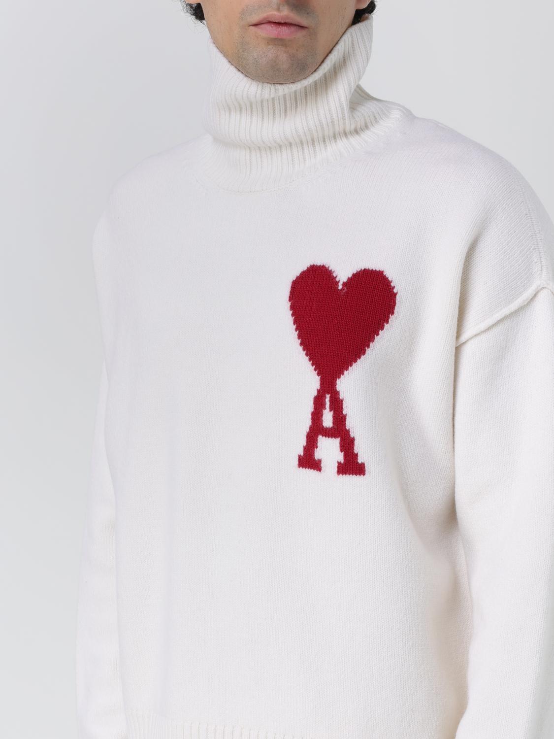 AMI PARIS PULLOVER: Pullover herren Ami Paris, Beige - Img 4