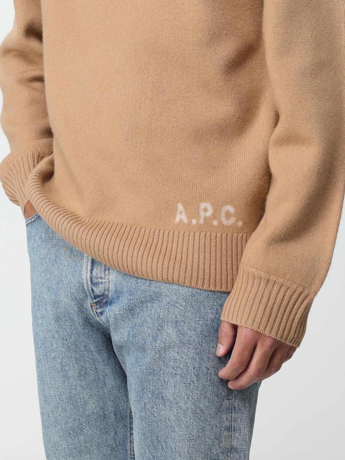 A.P.C. SWEATER: Sweater men A.P.C., Beige - Img 4