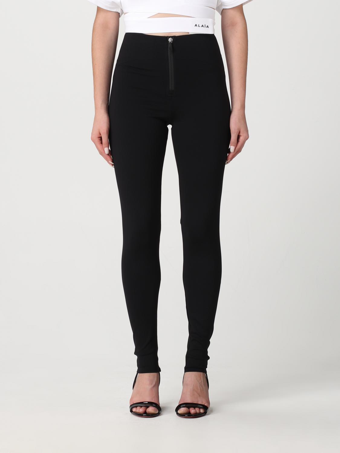 ALAÏA: Pants woman - Black | Alaïa pants AA9B00284J047