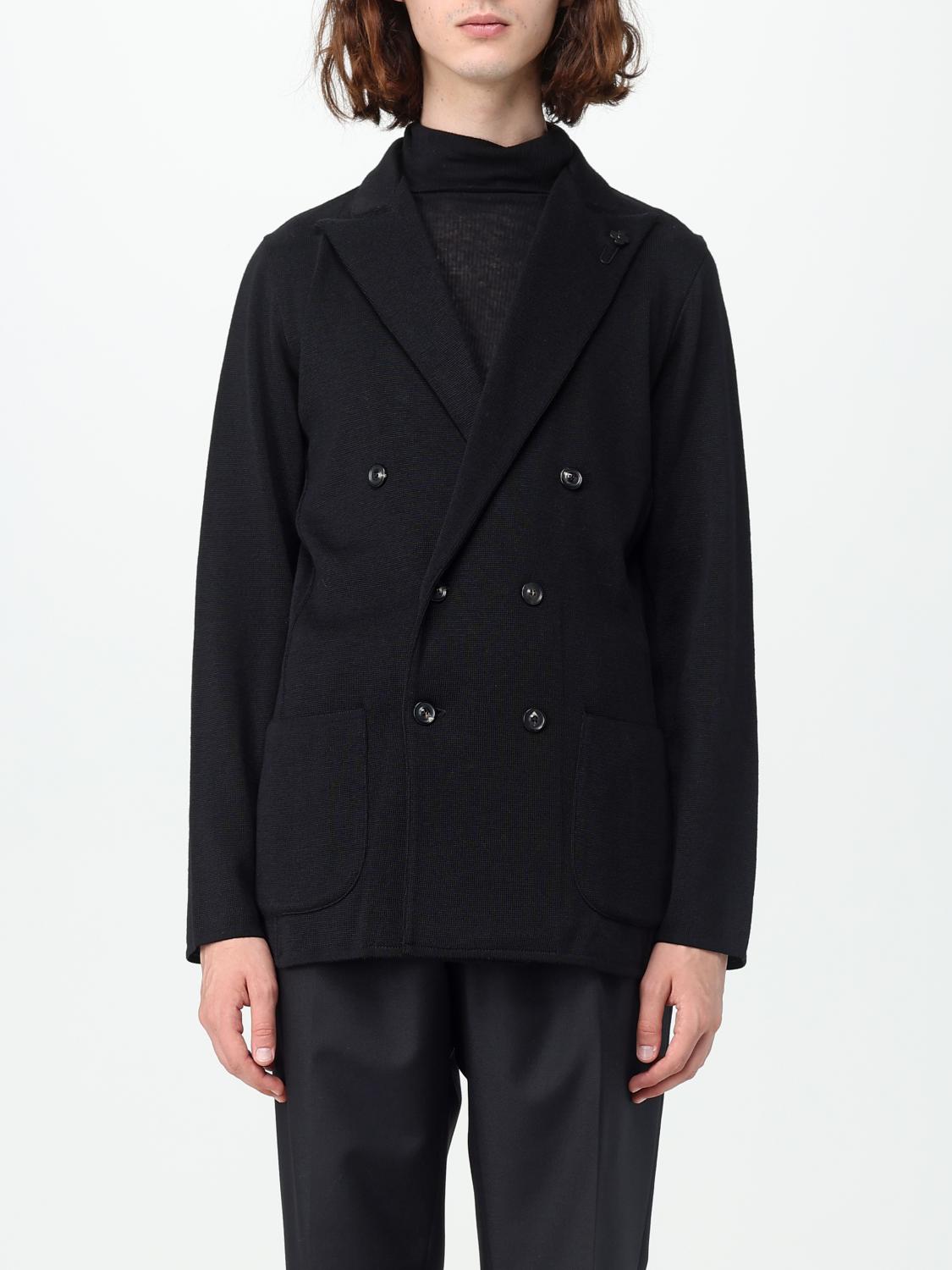 LARDINI ブレザー: ブレザー メンズ Lardini, ブラック - Img 1