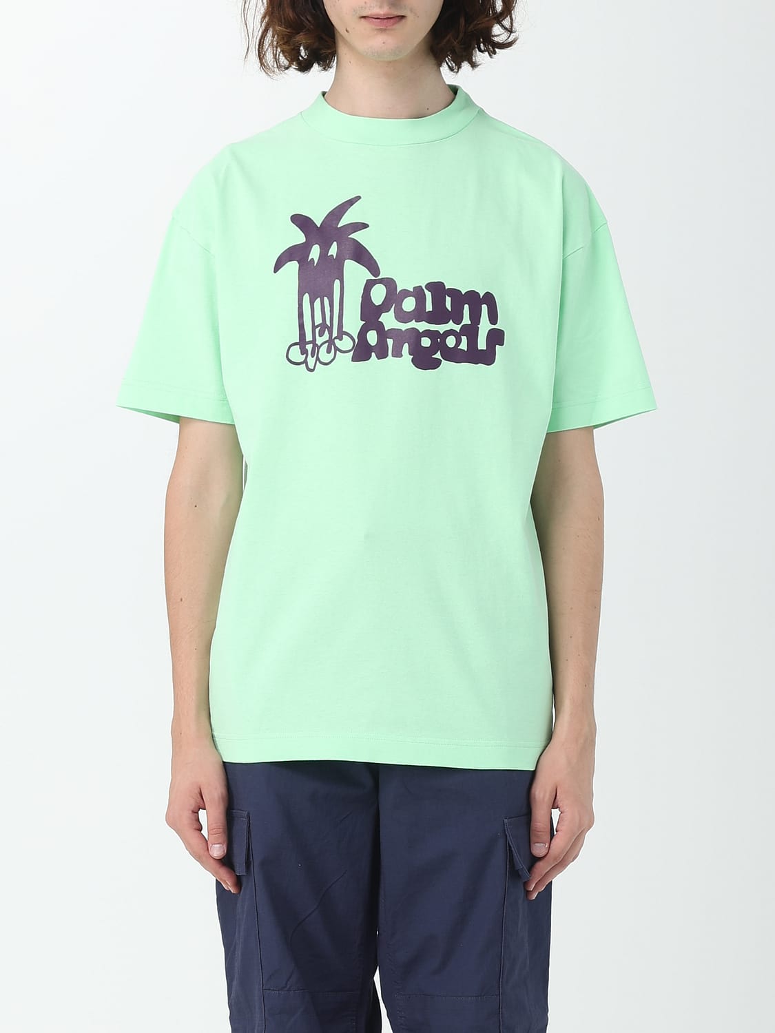 Palm Angels Tシャツ メンズ - グリーン | PMAA001E23JER009 | GIGLIO.COM