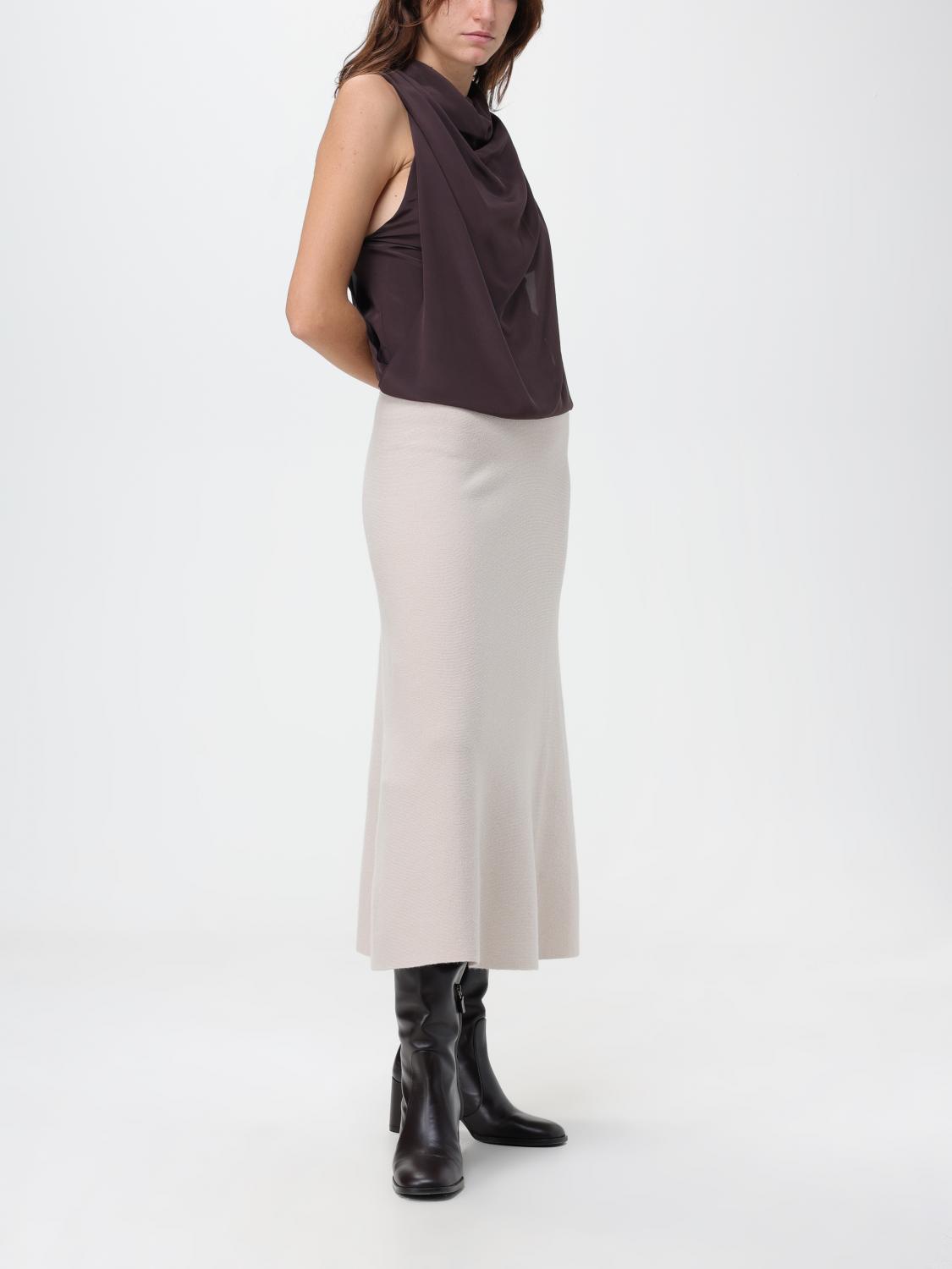 LANVIN TOP: Top Lanvin in seta, Cacao - Img 2
