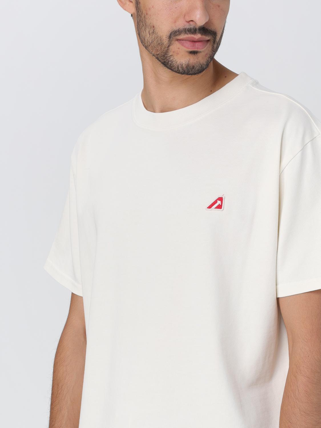 Tシャツ・カットソー AUTRY Men T-shirt Yellow Cream TSEM 422X AUTRY: T-shirt men - Yellow Cream | Autry t-shirt TSEM422X