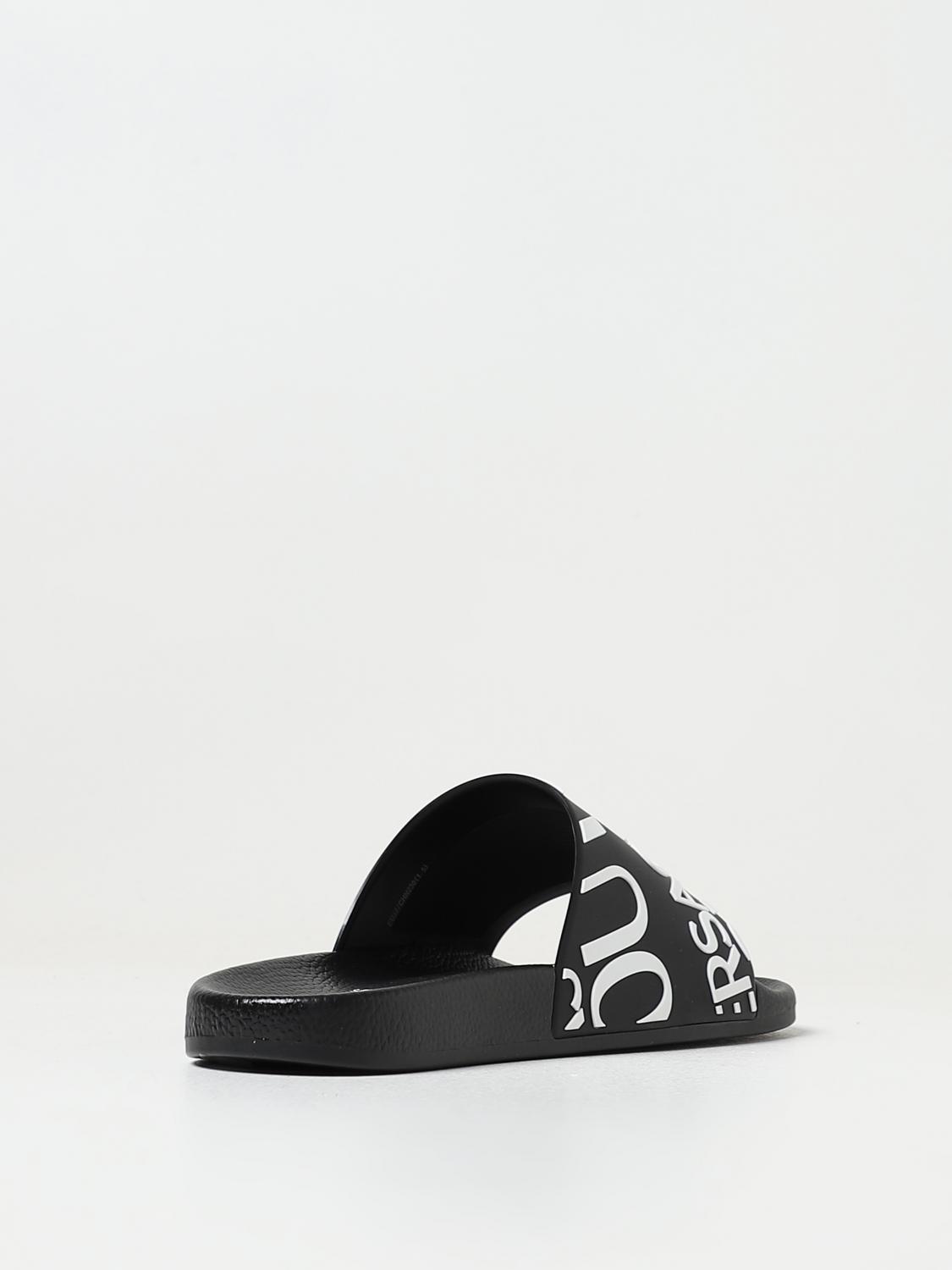 サンダル VERSACE JEANS Men Sandals Black 75YA3SQ171352 899 Versace Jeans Couture Outlet: slides in rubber - Black