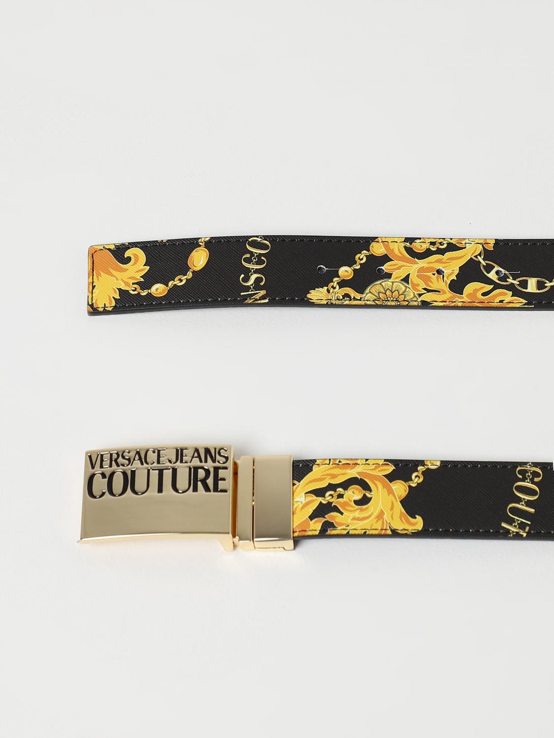 Versace Jeans Couture belt in saffiano leather - Black