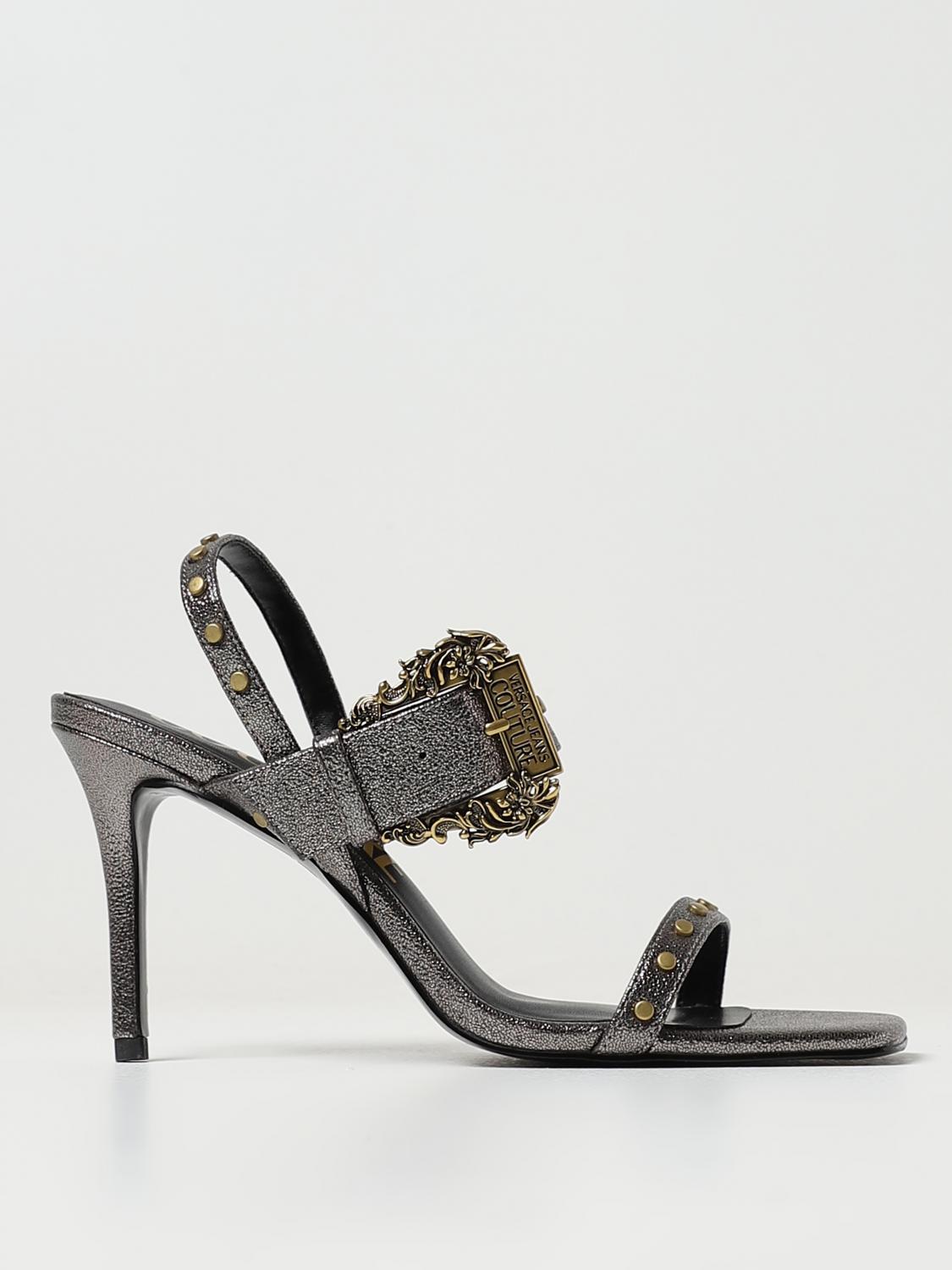 VERSACE JEANS COUTURE: Zapatos mujer Negro Sandalias De Tacón