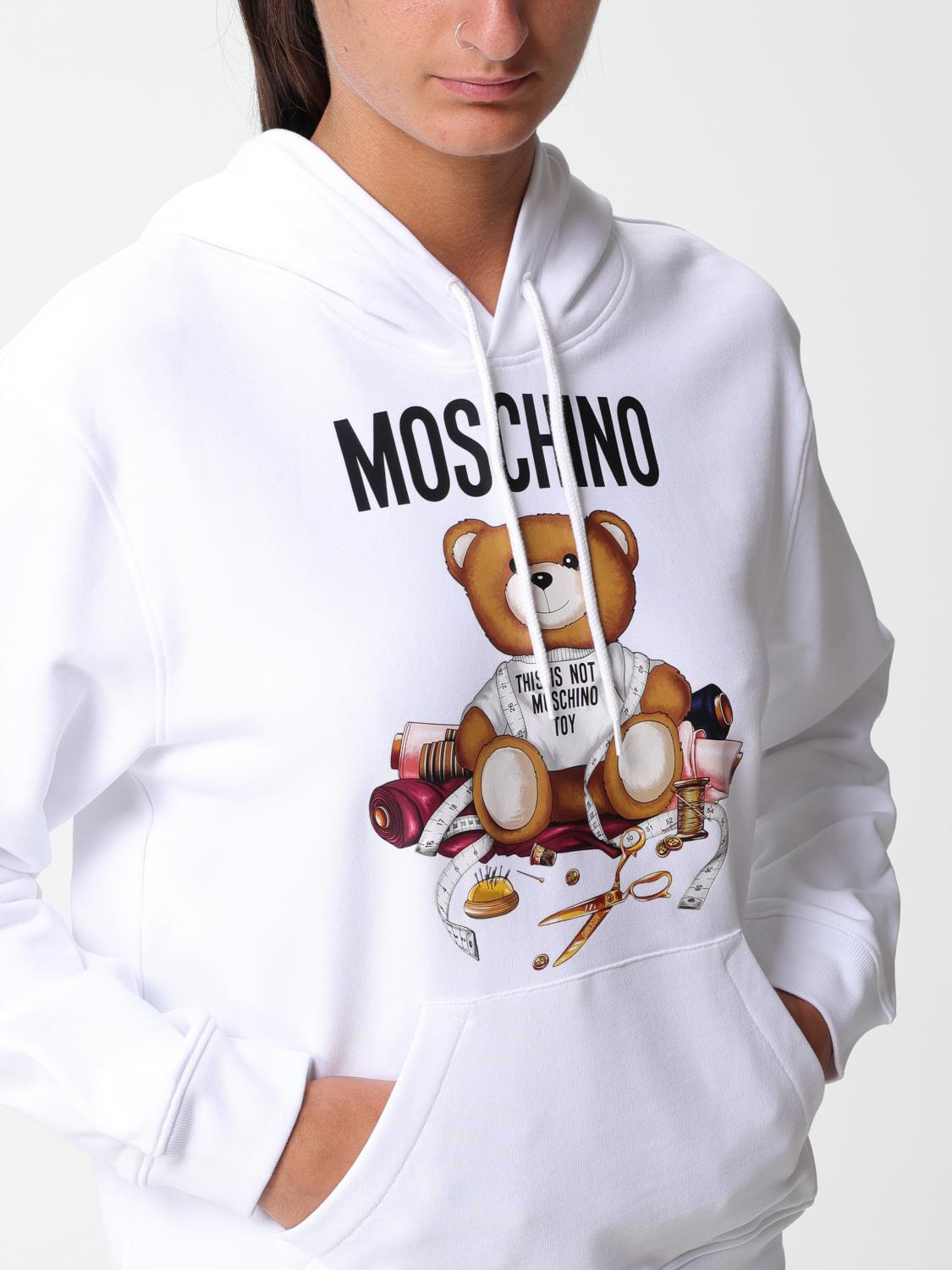 MOSCHINO COUTURE: organic cotton hoodie with logo print