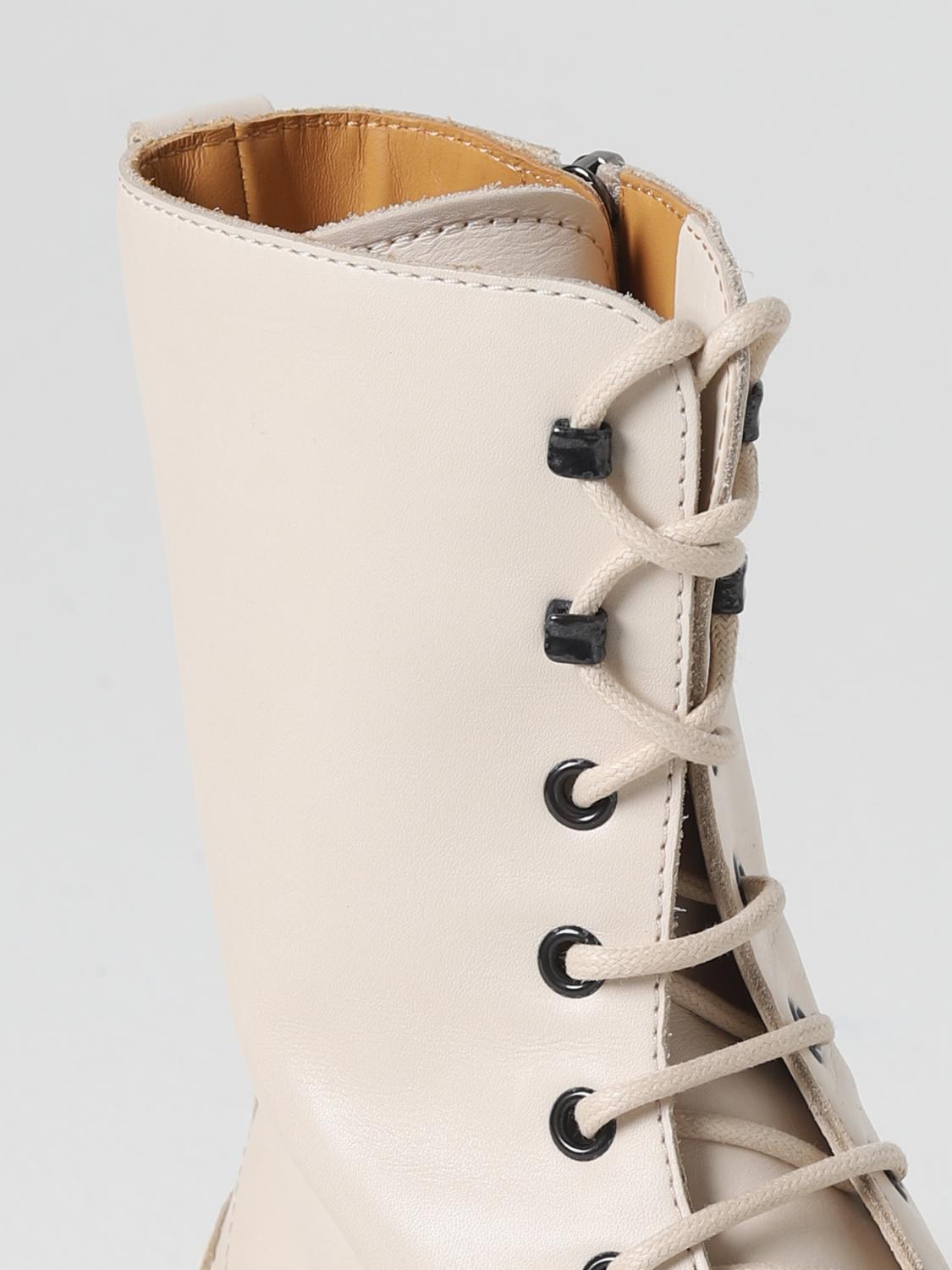 TOD'S FLACHE STIEFELETTEN: Stiefel damen Tod's, Cream - Img 4