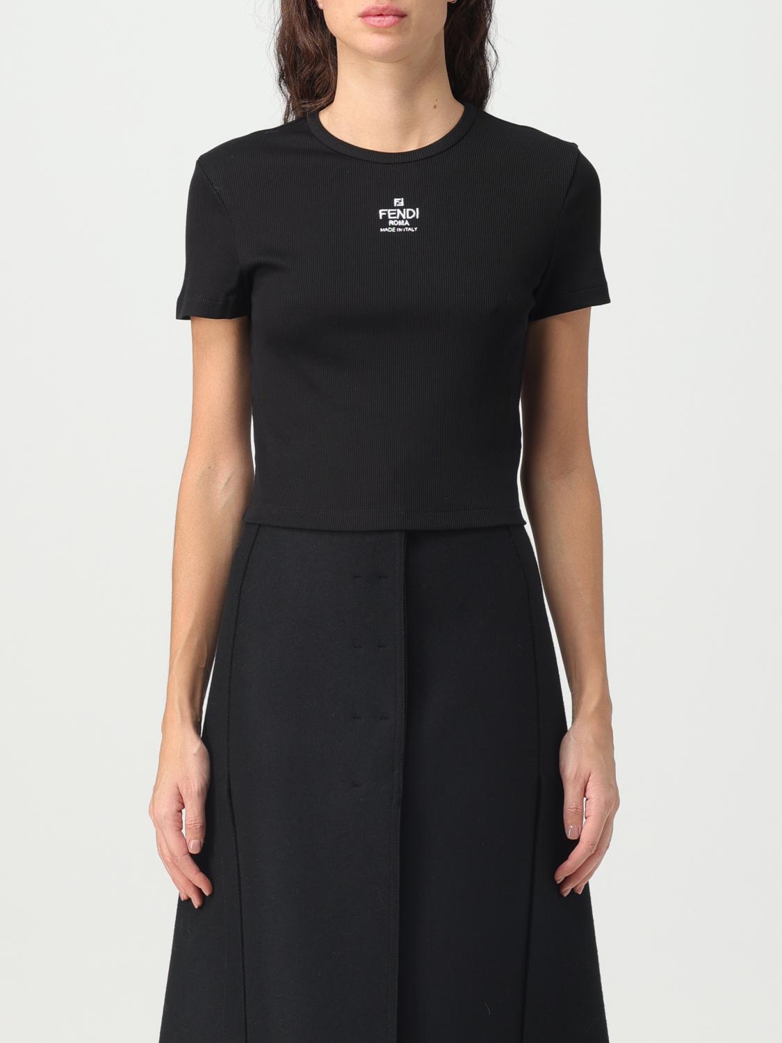 FENDI CAMISETA: Camiseta Fendi de algodón, Negro - Img 1