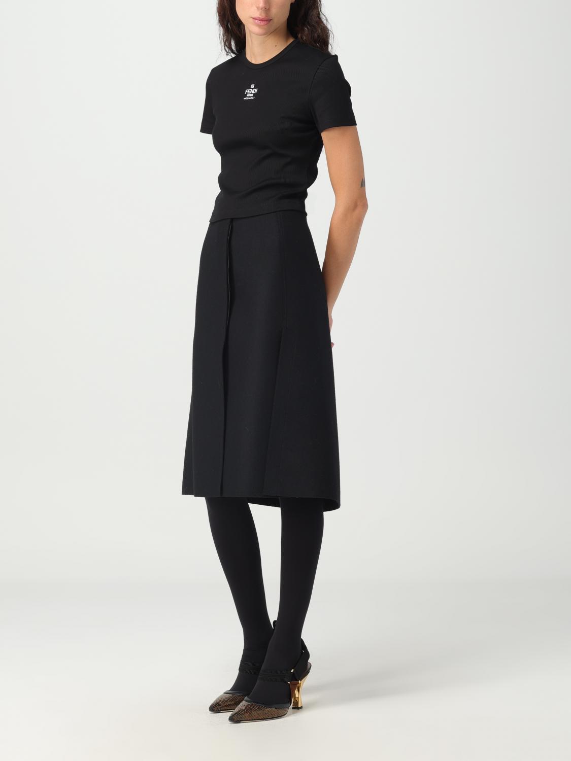 FENDI CAMISETA: Camiseta Fendi de algodón, Negro - Img 2