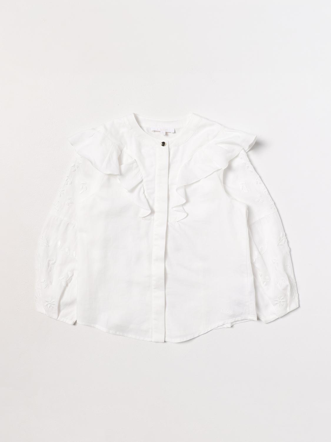 CHLOÉ CAMISA: Camisa niños ChloÉ, Blanco - Img 1