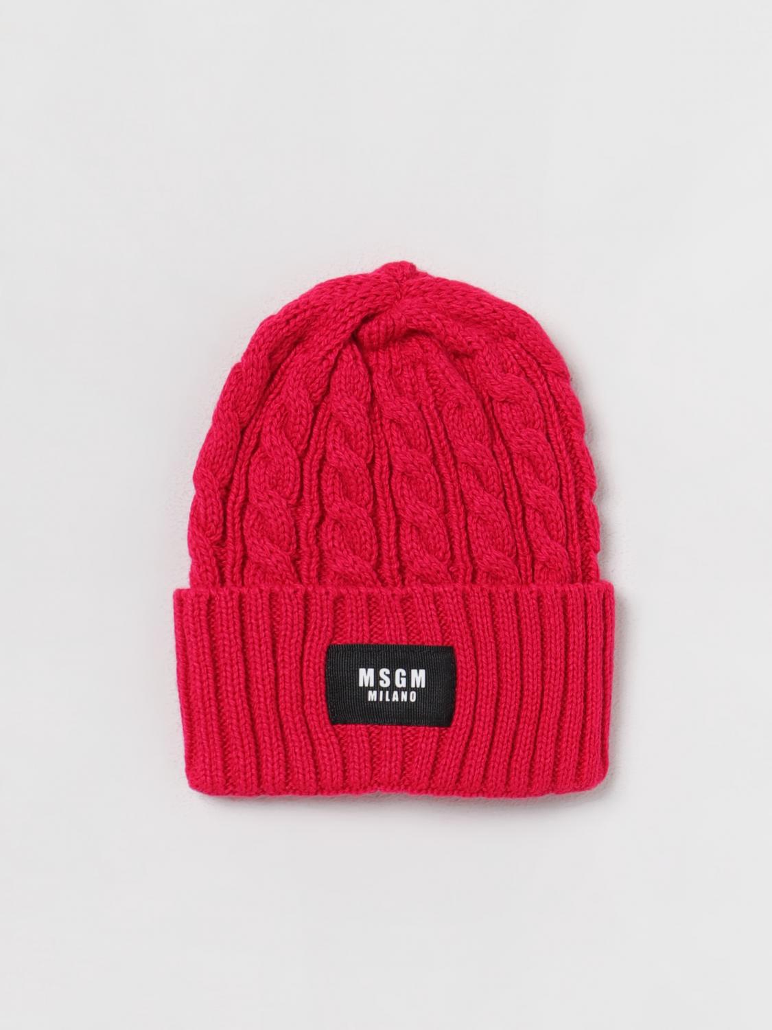 MSGM KIDS GORRO: Gorro niños MSGM Kids, Fucsia - Img 1