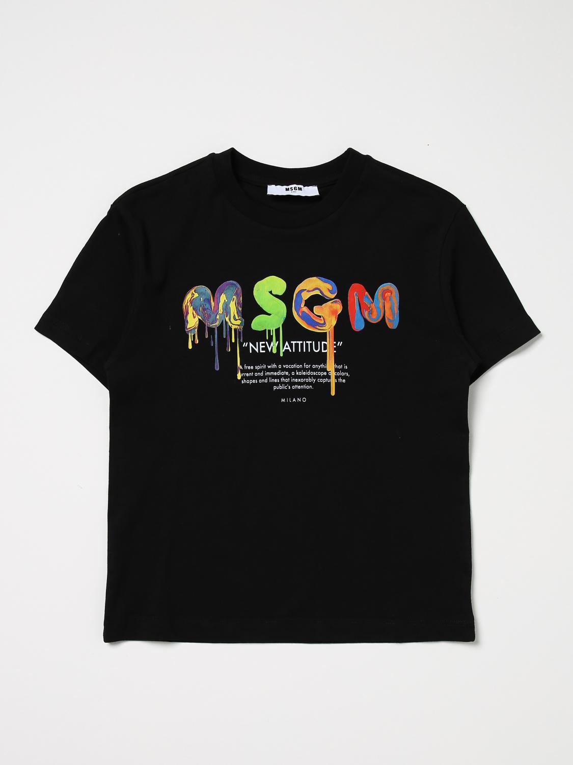 MSGM KIDS CAMISETA: Camiseta niños MSGM Kids, Negro - Img 1