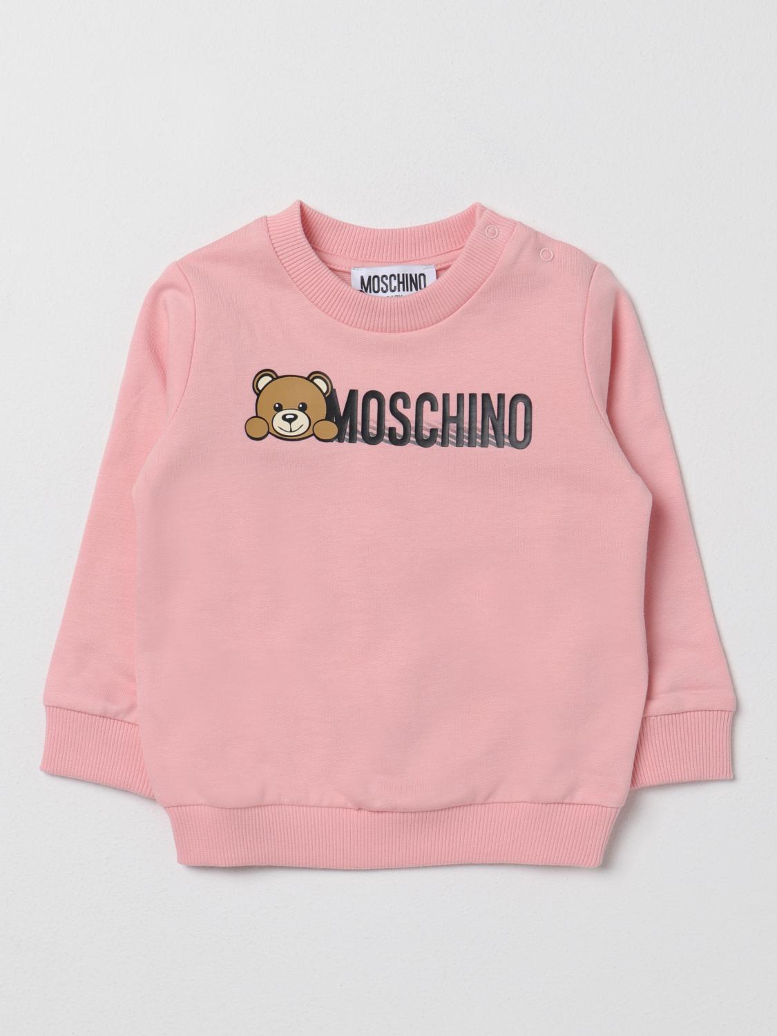 MOSCHINO Felpa Baby in cotone Rosa Maglia Moschino MOF04QLCA40 online su GIGLIO.COM