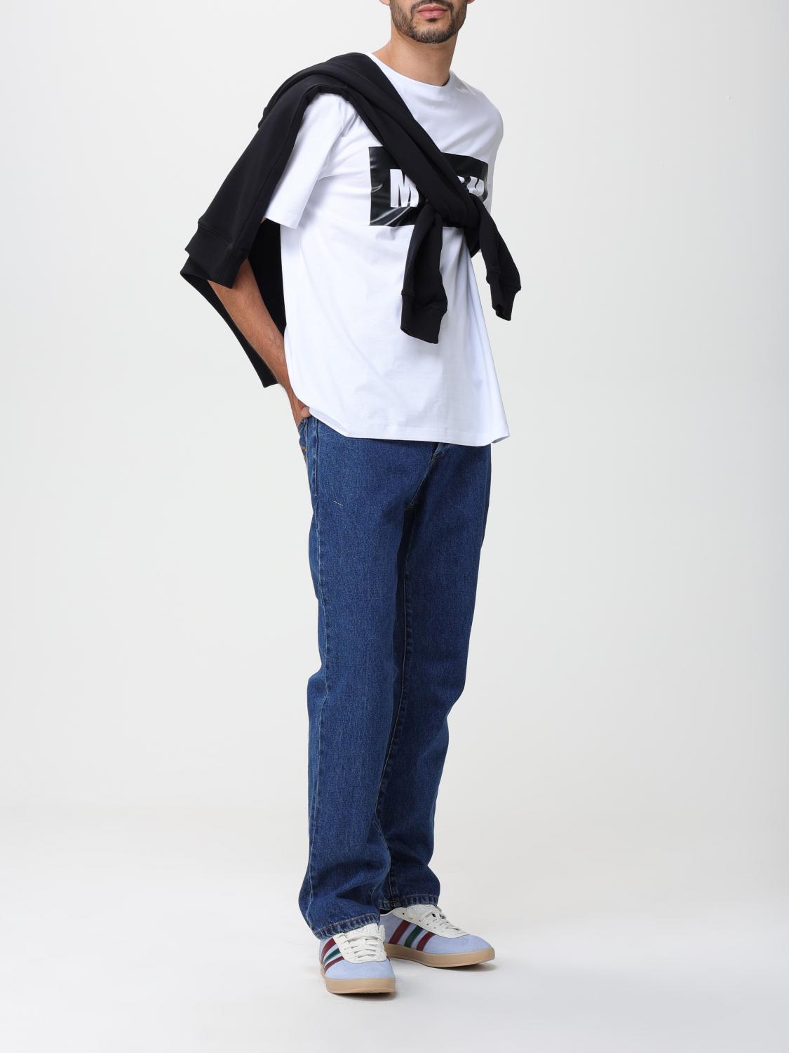MSGM T-SHIRT: MSGM cotton t-shirt with printed logo, White - Img 2