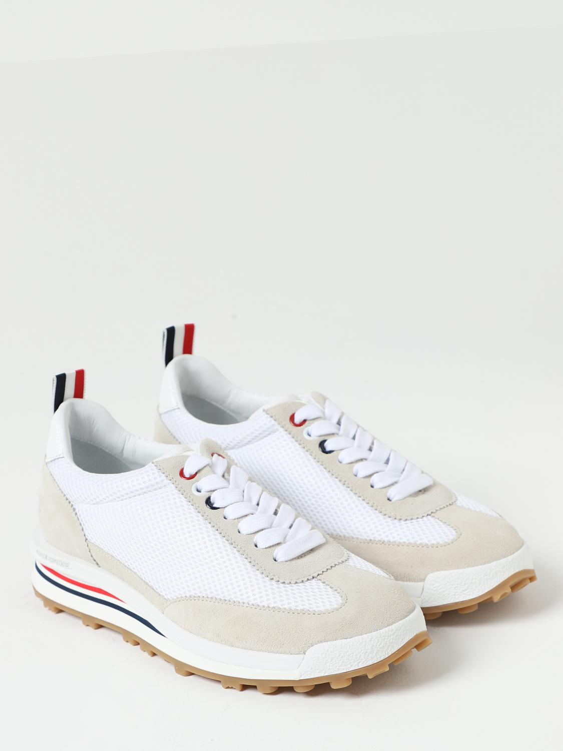 スニーカー THOM BROWNE Woman Sneakers White FFD054A06552 100 Thom Browne Outlet: sneakers in nylon and suede - White
