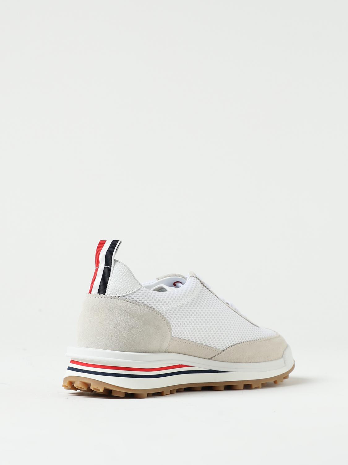 THOM BROWNE SNEAKERS: Sneakers Thom Browne in nylon e suede, Bianco - Img 3