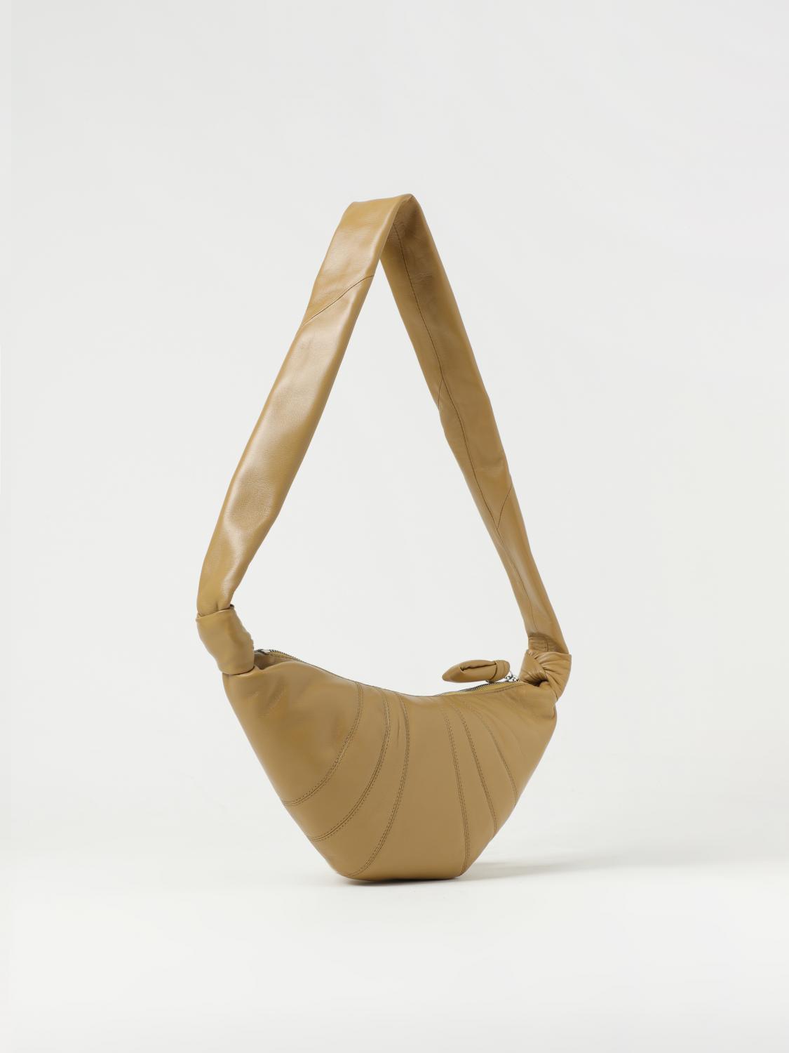 LEMAIRE BORSA A SPALLA: Borsa Croissant Lemaire in nappa trapuntata, Kaki - Img 2