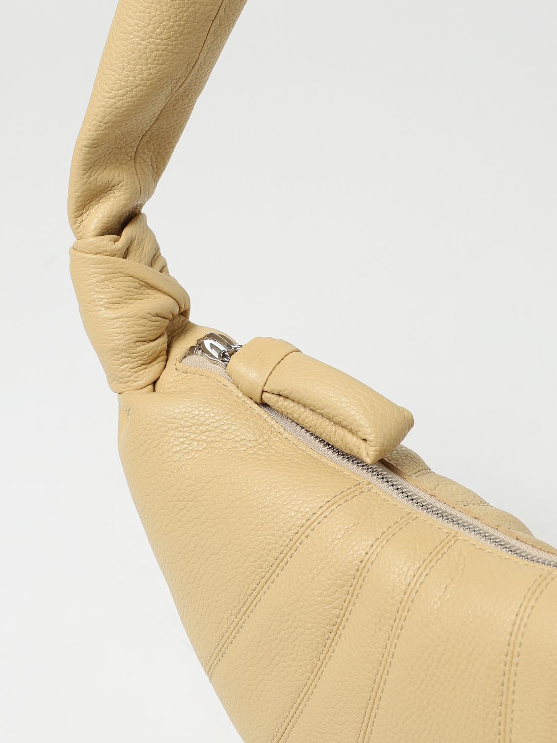 LEMAIRE BORSA A SPALLA: Borsa Croissant Lemaire in pelle trapuntata, Beige - Img 3