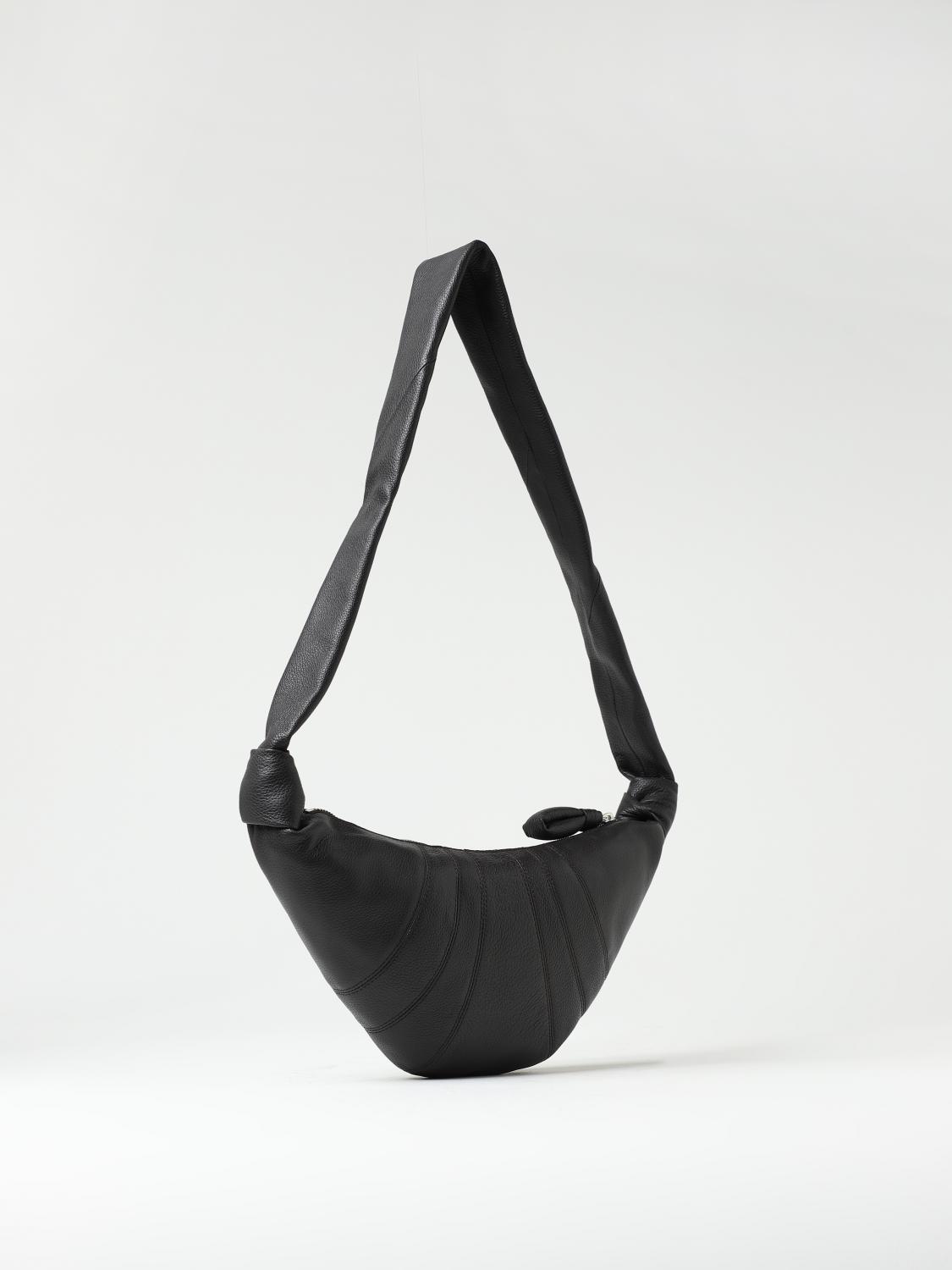 LEMAIRE BORSA A SPALLA: Borsa Croissant Lemaire in pelle trapuntata, Marrone - Img 2