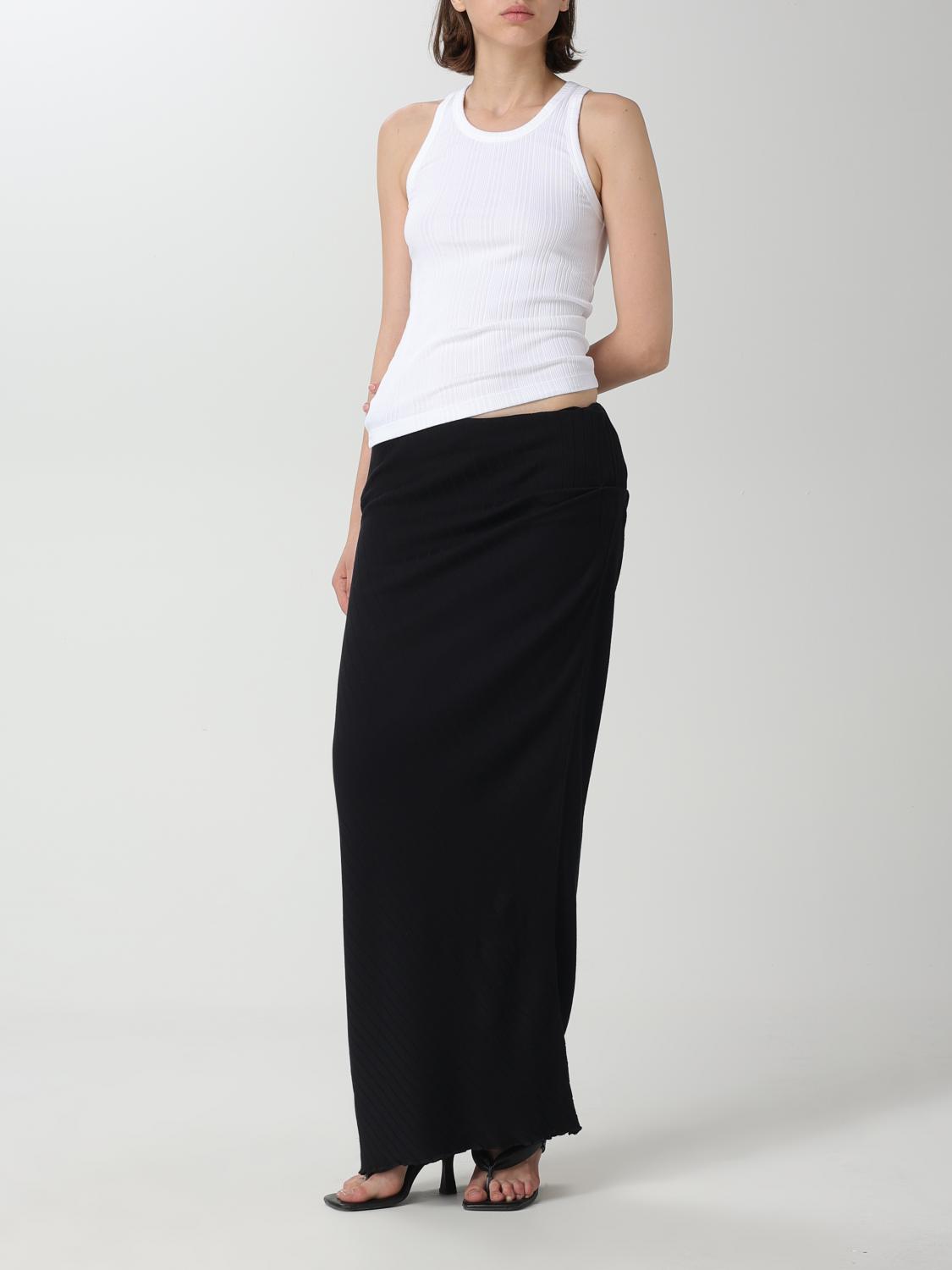 HELMUT LANG TOP: Top Helmut Lang in cotone stretch, Bianco - Img 2