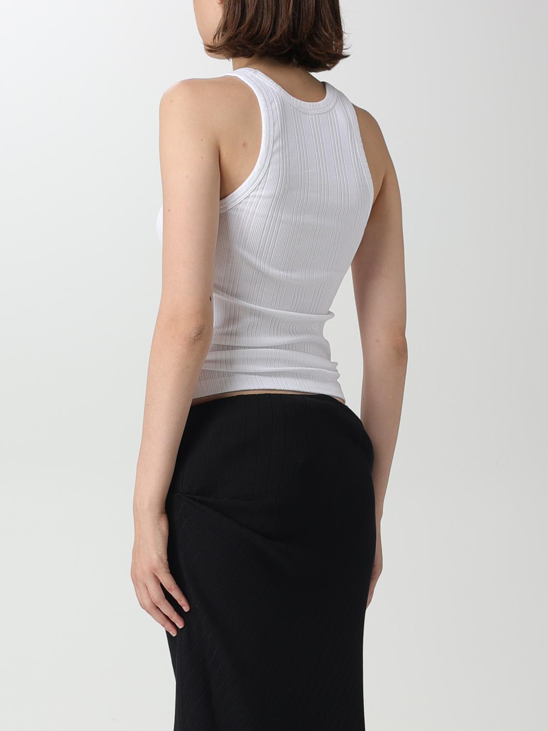 HELMUT LANG TOP: Top Helmut Lang in cotone stretch, Bianco - Img 3
