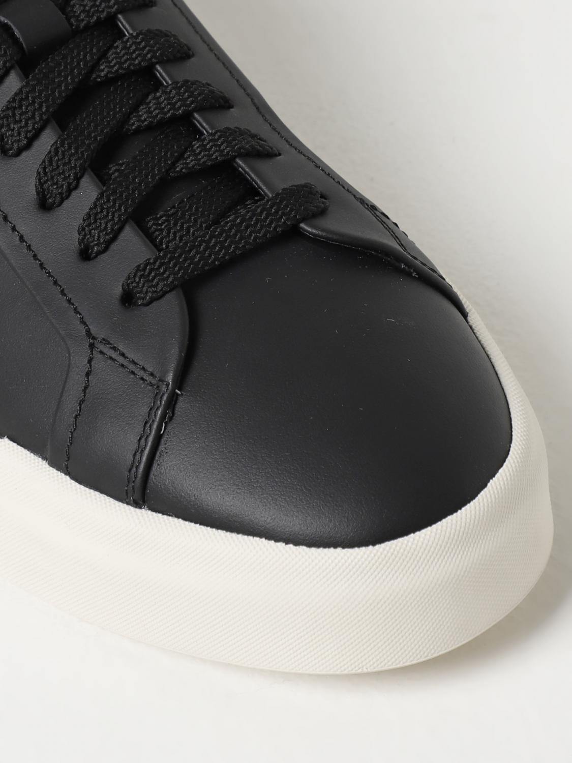 スニーカー SANTONI Men Sneakers Black MBGT21779NEORXWH N01 Men's black leather double buckle sneaker | Santoni Shoes