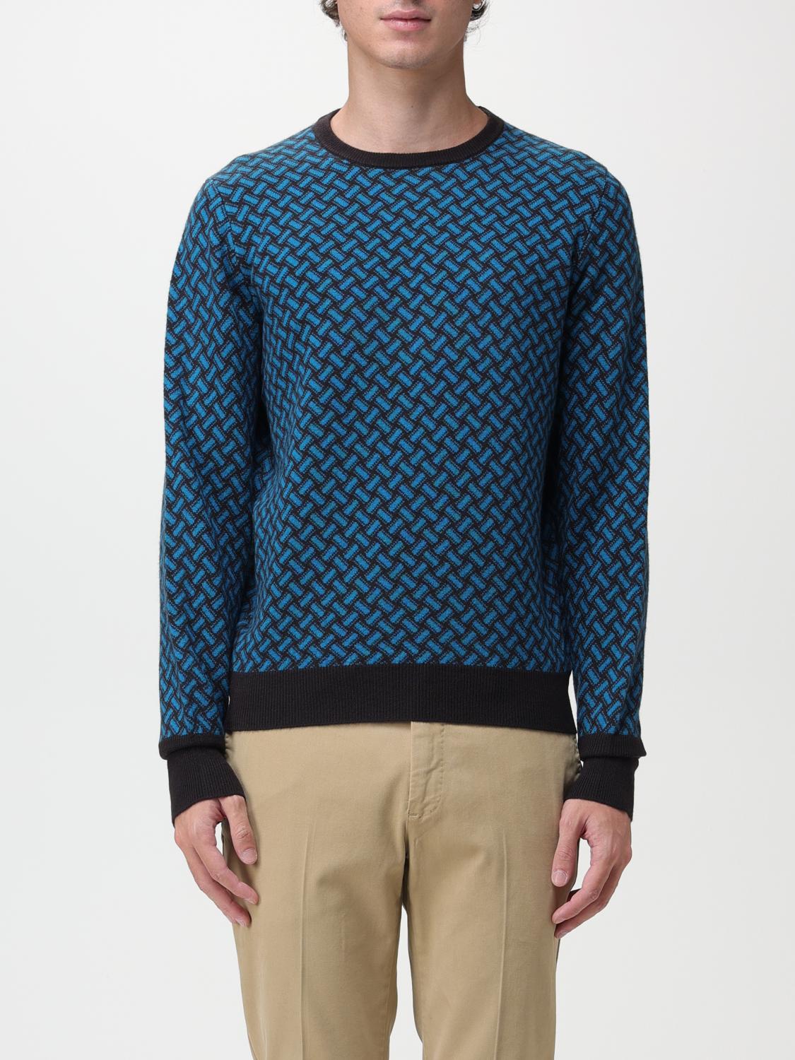 DRUMOHR SWEATER: Drumohr sweater in jacquard cashmere, Teal - Img 1