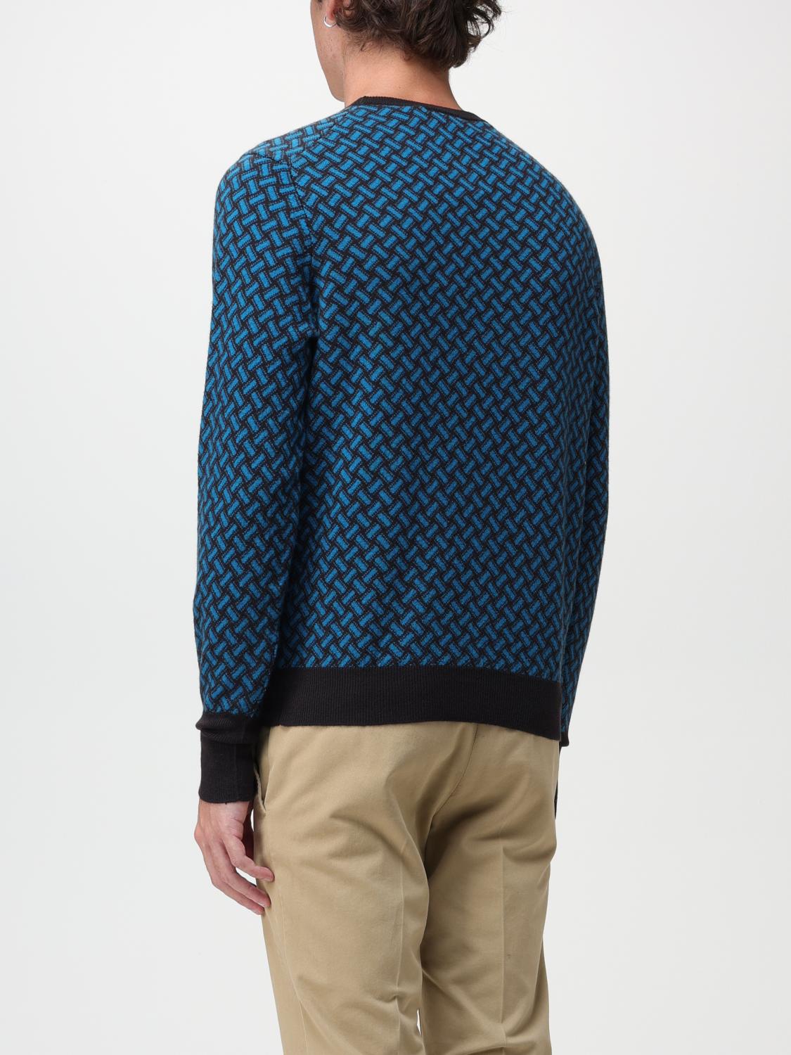 DRUMOHR SWEATER: Drumohr sweater in jacquard cashmere, Teal - Img 2