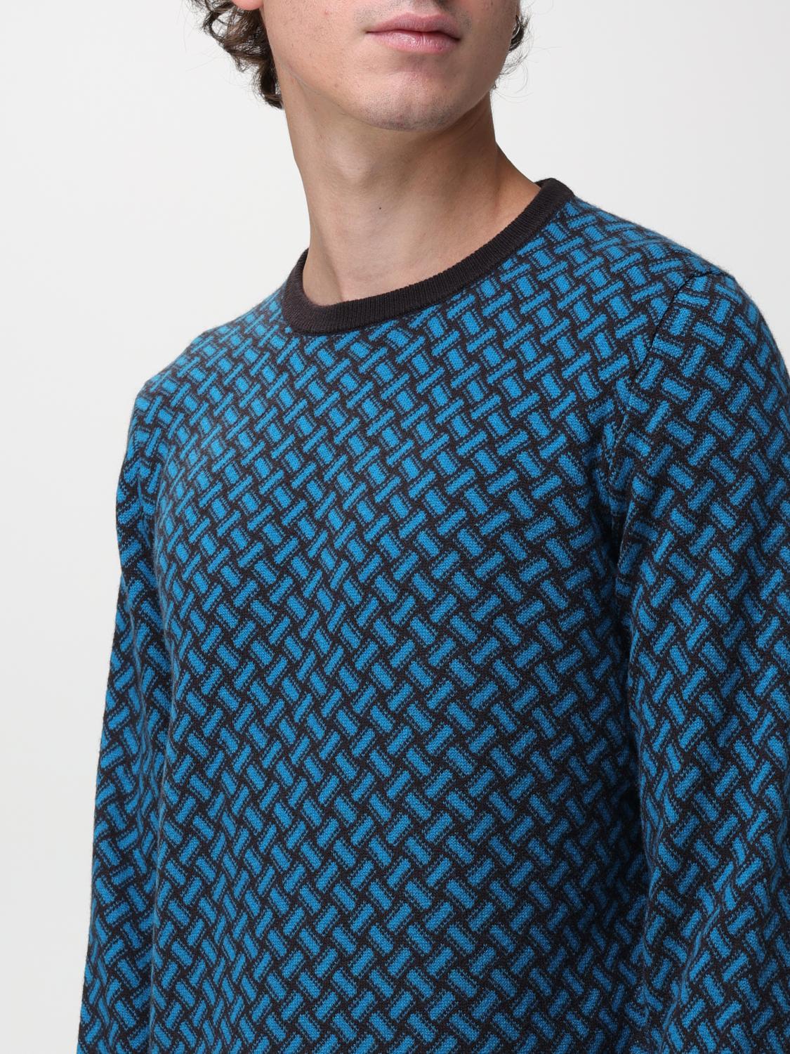 DRUMOHR SWEATER: Drumohr sweater in jacquard cashmere, Teal - Img 3