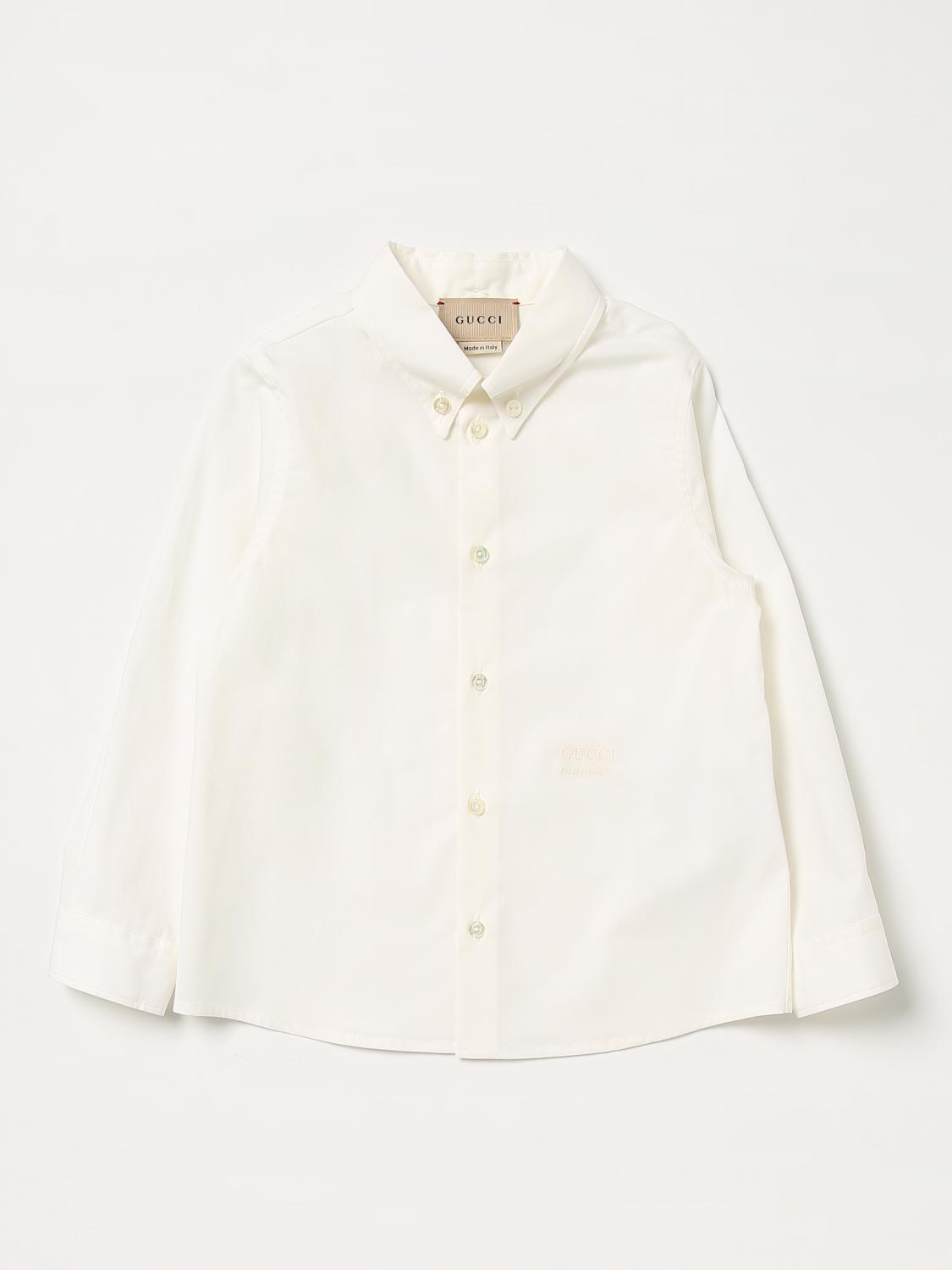 GUCCI：シャツ ボーイ - ホワイト | GIGLIO.COMオンラインのGucci