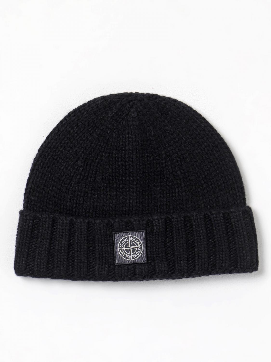 STONE ISLAND 모자: 모자 남성 Stone Island, 블랙 - Img 1