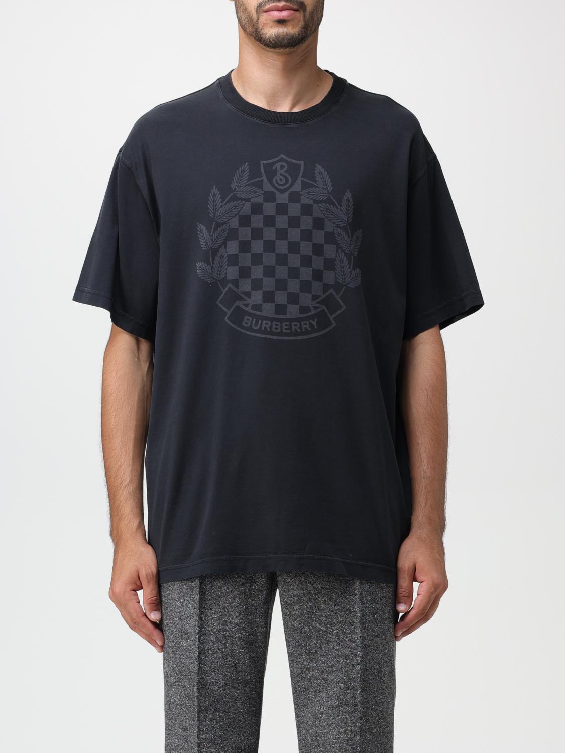 Burberry oversized t-shirt with maxi chessboard logo - Black